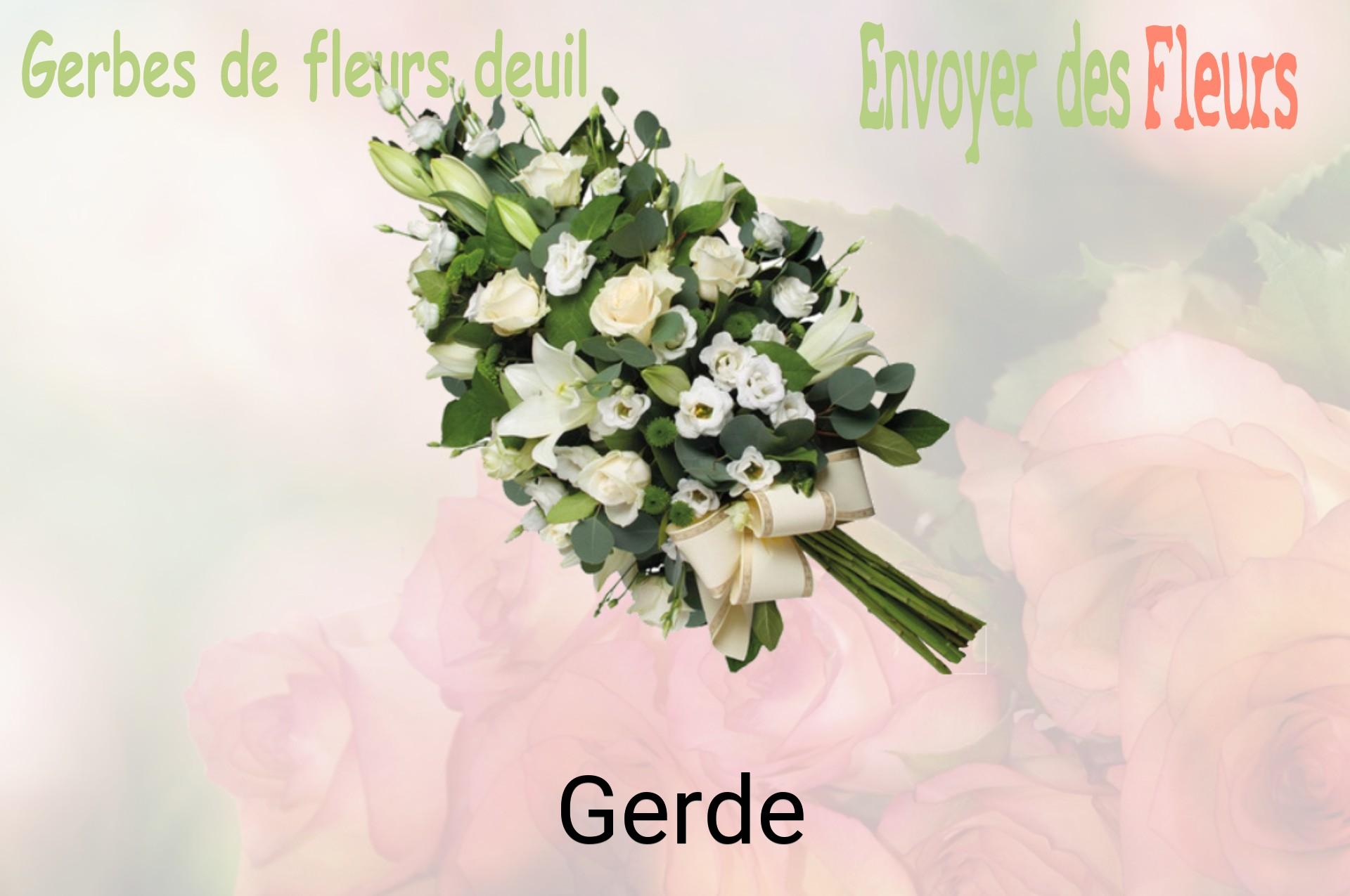 Gerbe de fleurs de deuil livrée à Gerde